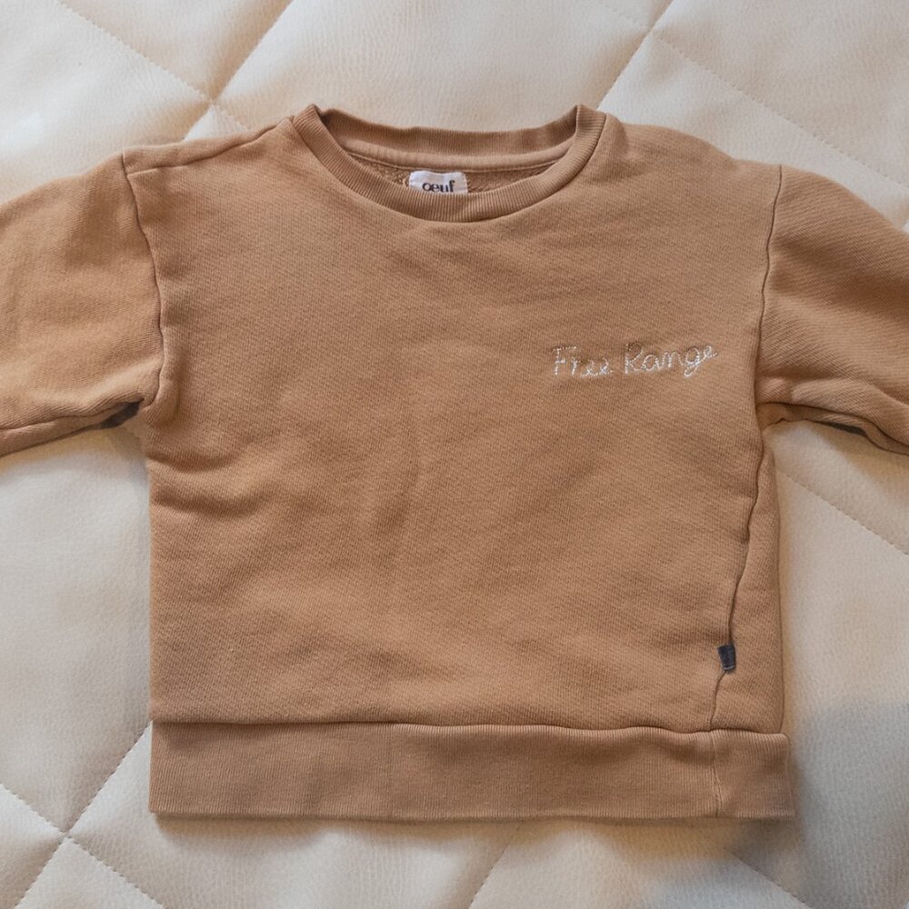Oeuf Toddler size 2 "Free Range" Sweatshirt